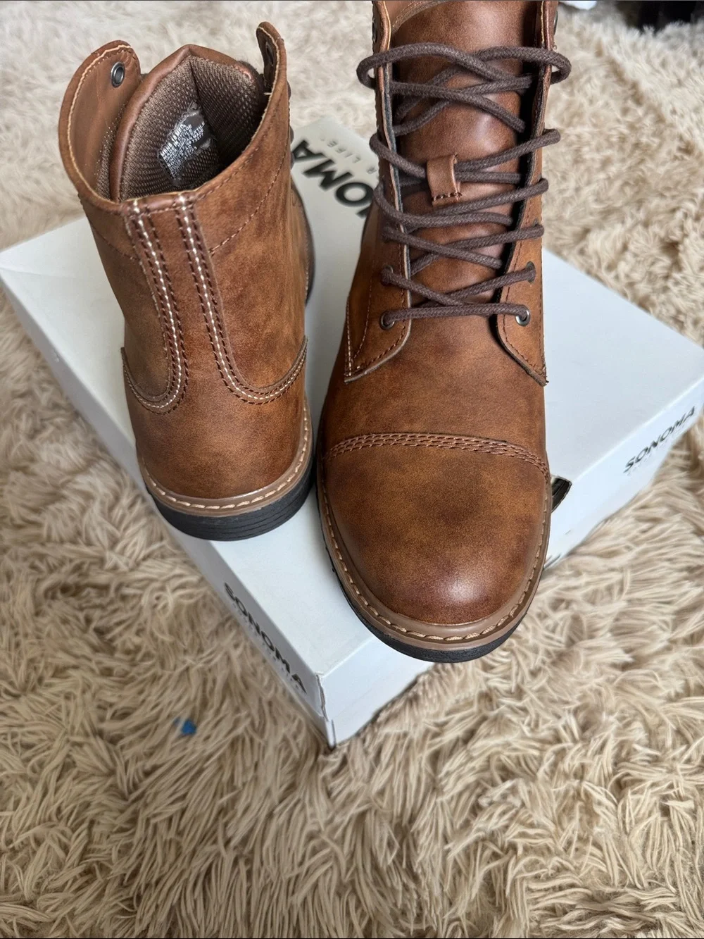 Sonoma Men's Tan Lace-Up Chukka Boots